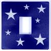 Blue Glow in the Dark Stars Light Switch Cover