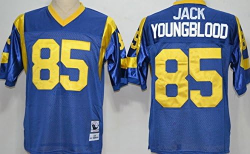Classic Jack Youngblood #85 St. Louis Rams Unsigned Custom Blue Football Throwback Jersey for men -L