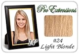 Pro Extensions 14″ x 39″#24 Blonde 100% Clip on in Human Hair Extensions