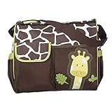 （ワボーズ） Waboats おしゃれ ママバッグ 大容量 おむつ替えシート斜め掛け ショルダーバッグ マザーズバッグ トートバッグ 多機能-キリン グリーン-One Size