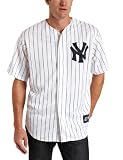 Mark Teixeira New York Yankees Replica Home Jersey,White/Navy Pinstripe (Large)