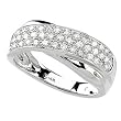 14K White Gold Diamond Ring/Band - 0.67 Ct.