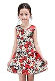 (コ-ランド) Co-land 発表会 フォーマル キッズドレス ノースリーブ 結婚式 子供ワンピース 女の子 女児 花柄 ガールズ ベビー 入園式 演奏会 レッド 140