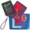 Johnathan Adler Love Lust Triple Pouch Handbag Set Green / Blue / Multi