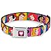 Buckle-Down Seatbelt Buckle Dog Collar - Disney Princess Blocks - 1.5