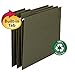 Smead 100% Recycled FasTab Hanging File Folder, 1/3-Cut Built-in Tab, Letter Size, Standard Green, 20 per Box (64037)