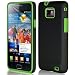 Supergets� Samsung Galaxy S2 Si9100 Dual Layer Protection Hybrid Silicone Case Cover Skin, Screen Protector And Polishing Cloth S3