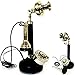 Contemporary Style Beautiful Table Decoor Candel Stick Phones Black & Silver Finish