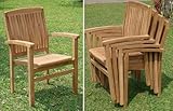 Grade-A Teak Wood Luxurious Stacking Arm / Captain Dining Chair [Model