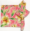 Durable Hand Woven 100% Cotton Silk Screen Print Pink Spring Lily Napkins 22x22 Inches Set of 12