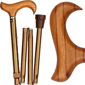 Royal Canes Genuine Wood Adjustable Folding Cane - Rosewood