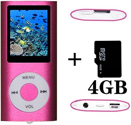Tom America INC Portable MP4 Player MP3 Player Video Player with Photo Viewer , E-Book Reader , Voice Recorder + 4 GB Micro SD Card (Red)