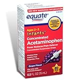 Equate Acetaminophen Fever Reducer / Pain Reliever Concentrated Infants' Drops, Grape Flavor 1/2 oz