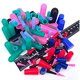 98 Piece High Temp Silicone Rubber Cap & Plug Assortment - Masking System Kit for Powder Coating, Painting, Anodizing, Plating & Media Blasting