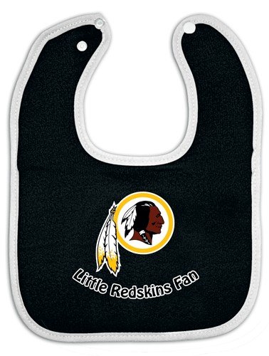 NFL McArthur Washington Redskins Baby Black Terry Cloth Bib