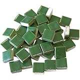 Jennifer's Mosaics 1-Pound 3/8-Inch Deco Ceramic Mosaic Tile, Green