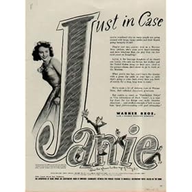 1944 Movie Ad, "JANIE", starring Joyce Reynolds, Robert Hutton, Edward Arnold, Ann Harding, with Alan Hale. Alex Gottlieb, Producer. Directed by Michael Curtiz. ScreenPlay by Agnes Christina Johnston and Charles Hoffman. From the Play Produced by Brock Pemberton. A0597. **THIS IS AN AD / POSTER, NOT A DVD**