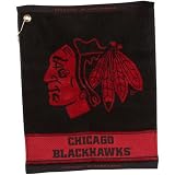 NHL Chicago Blackhawks 16'' x 19'' Woven Terry Golf Towel - Black