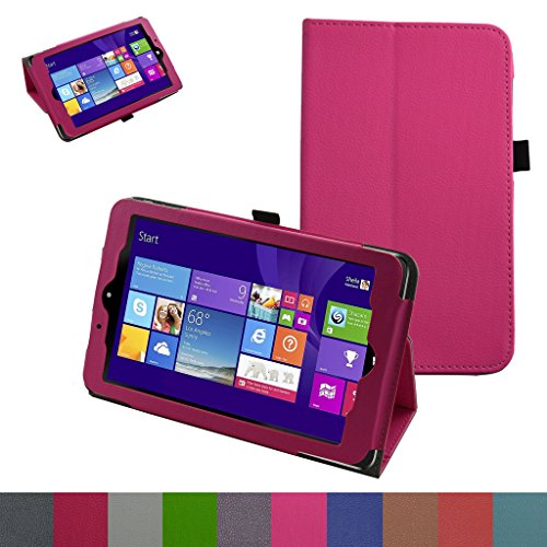Insignia Flex 8 NS-15MS08 Case,Mama Mouth PU Leather Folio 2-folding Stand Cover with Stylus Holder for 8