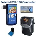 Polaroid DVF-130 USB Camcorder with 2.0-inch LCD Display (Blue) YouTube Camera Ready + Camera Case