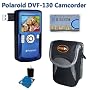 Polaroid DVF-130 USB Camcorder with 2.0-inch LCD Display (Blue) YouTube Camera Ready + Camera Case