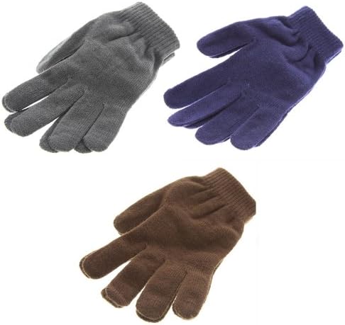 Men's 3 Pack Winter Magic Gloves Stretchy One Size Fits All