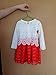 WEONEDREAM Baby Girls' Party Dress with Long Sleeves Striped Crochet Flower Patchwork 5T (130, White red)