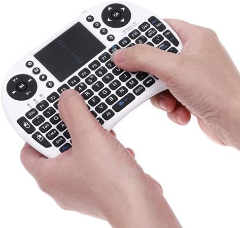 2.4GHz Mini Wireless Keyboard Mouse Combo with Touch Pad/USB Receiver - Black & White