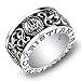 Men\'s Christian Audigier 925 Sterling Silver Designer Circular Cross Ring