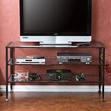 Distressed Metal / Glass TV Stand by Southern Enterprises