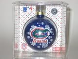 FLORIDA GATORS (2 5/8 In Diameter) Glass Logo CHRISTMAS ORNAMENT (Snowflake Design)