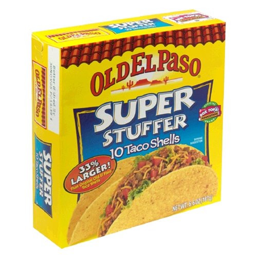 Old El Paso Super Taco Shells, 6.6-Ounce Boxes (Pack of 12)