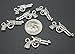 20 Gun Charms silver tone pistol hand gun charms