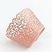Yansanido 24 set pink Filigree Artistic Bake Little Vine Lace Laser Cut Cupcake Wrapper Cup Muffin Case Trays Collars Wrappers (24pcs pink)