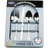 Deluxe 45pc Stainless Steel Flatware Set - Service for 8