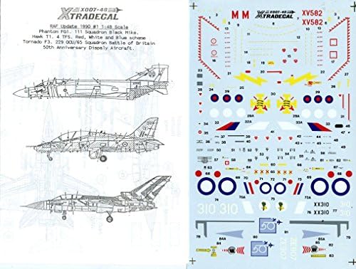 Xtradecal 1:48 RAF Phantom FG.1 Hawk T1 Tornado F3 Display Aircraft #X007-48
