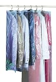 WENKO 3790060100 Mottenschutz-H&uuml;llen - 6er Set, Lavendel-Bl&uuml;tenduft, je 3 zu 65 x 100 cm und 3 zu 65 x 150 cm, transparent