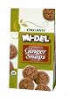 Mi-Del Organic Old Fashion Ginger Snaps, 8-Ounce Bags (Pack of 12)