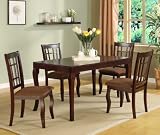 51fhKU%2BPNAL. SL160  5 PC. Set Dark Cherry Wood Dining Room Kitchen Table and 4 Cushions Chairs
