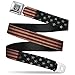 Buckle-Down Seatbelt Belt - Vintage US Flag Stretch - 1.5