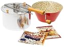 The Original Whirley Pop 6 Quart Stovetop Popcorn Popper, Red with Bonus Popcorn Bowl