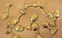12 Streuteile Kelch gold Kommunion Tischdeko Streukelche Kommuniondeko gold