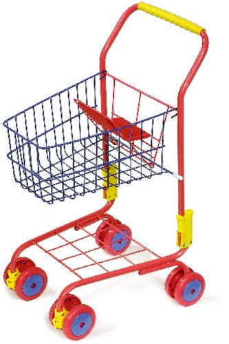 Childrens Toyshop  Toys : Metal Shopping Trolley