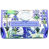Michel Design Works Over-size Scented Triple-milled Bath Soap Bar, Lavender Rosemary, 8.7 Ounce