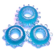 Super Stretchy Erection Maker Blue Cock Ring 3 Pack
