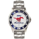 Southern Methodist Mustangs Suntime Competitor Game Day Steel Band Watch - NCAA College Athletics