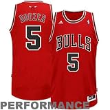 Youth Carlos Boozer #5 Chicago Bulls NBA Swingman Basketball Jersey by Adidas (Red-Black)