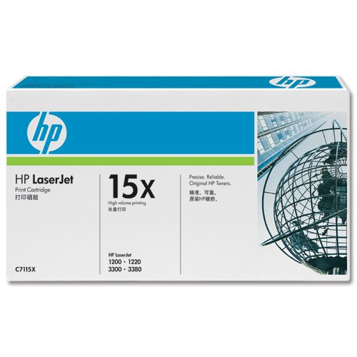 Hewlett Packard [HP] No. 15X Laser Toner Cartridge Page Life 3500pp Black Ref C7115X