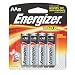 Energizer Max Alkaline AA Batteries, 8-Count Package