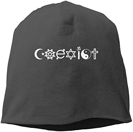 ROCYK COEXIST Plain Skull Cap Black One Szie With Unisex